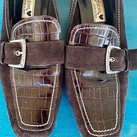 Brighton Brown Heeled Loafers size 7.5 - Picture 8 of 8